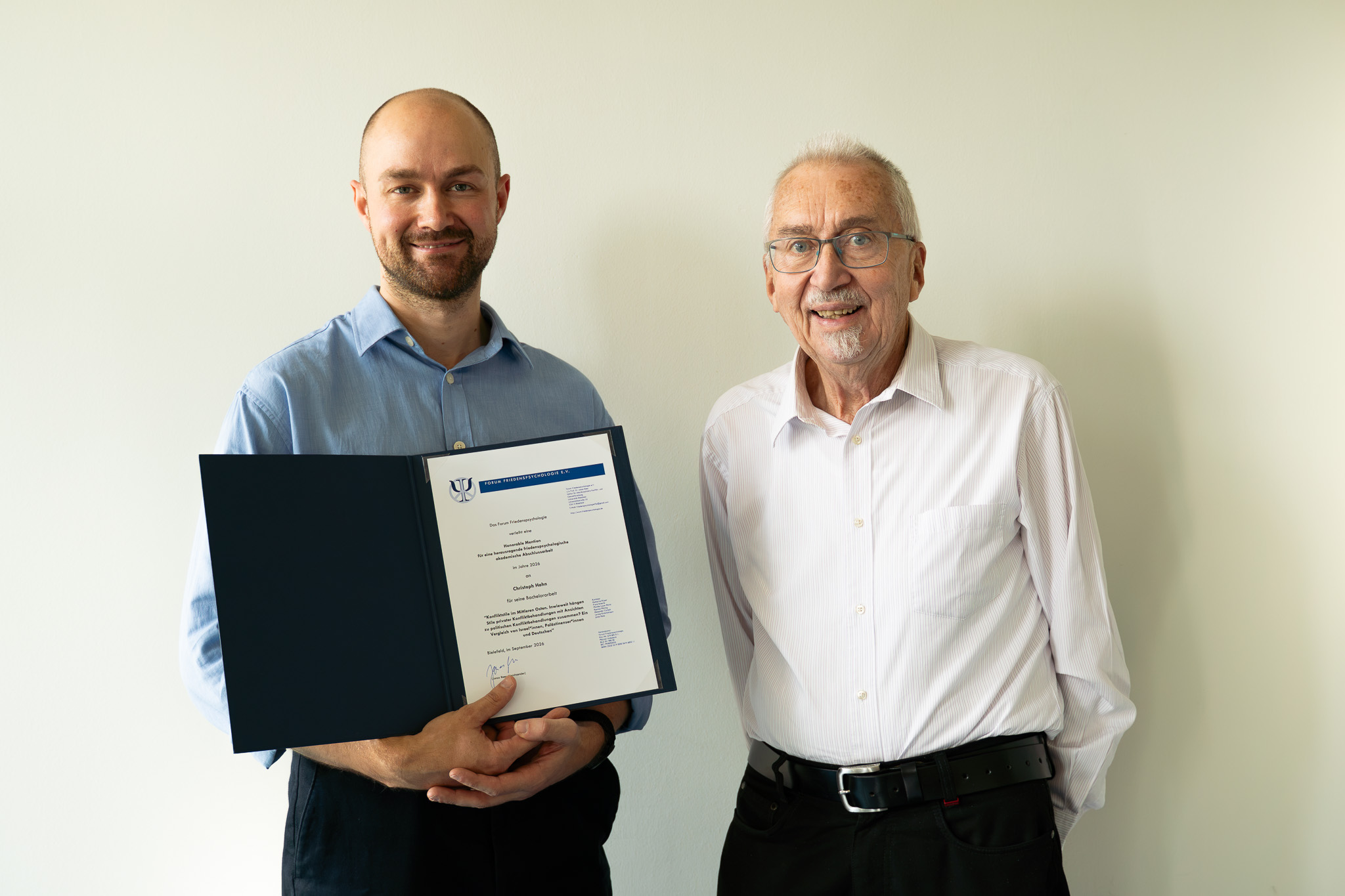 Christoph Hahn Honorable Mention Gert-Sommer Preis